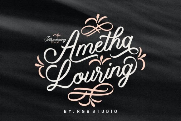 Ametha Louring: A Script Font That Elevates Small Business Branding