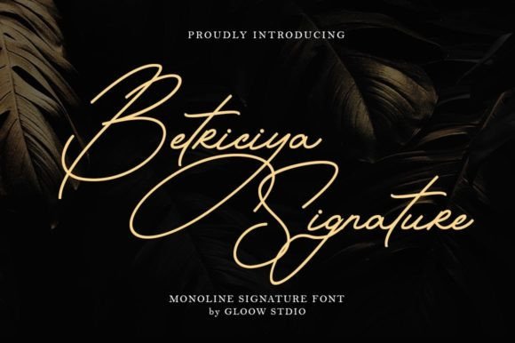 Betriciya Signature: A Graceful Script Font for Editorial Elegance