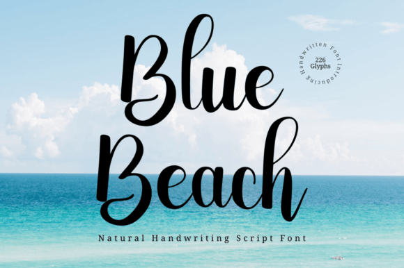 Blue Beach Font: A Natural Handwritten Typeface for Polished Branding