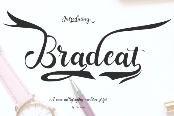 Bradeat: A Modern Calligraphy Font That Elevates Handmade Designs
