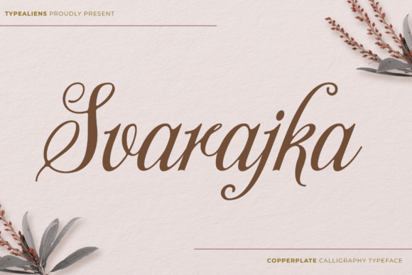 Elegant Script Font Svarajka for Handmade Business Design