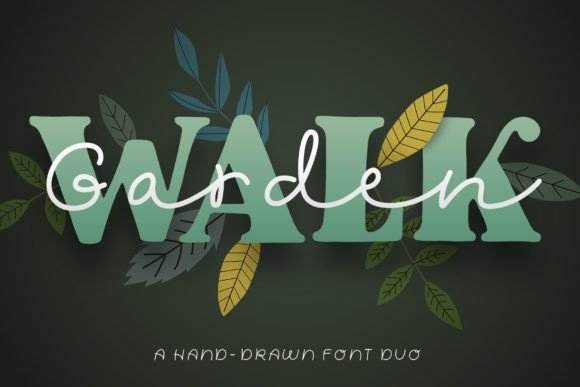 Garden Walk Font Duo: Elevating Marketing Visuals with Style and Substance