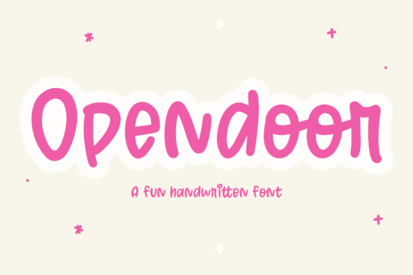 Opendoor: A Whimsical Paintbrush Font for Playful Brand Designs