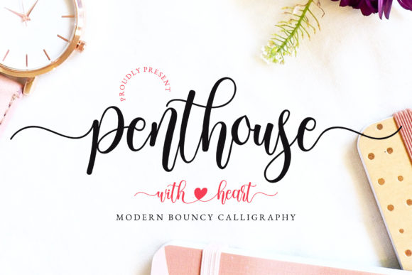 Penthouse: A Sweet & Elegant Script Font for Crafters and Makers