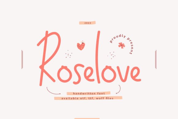Roselove: A Playful Handwritten Font for Modern Editorial Design